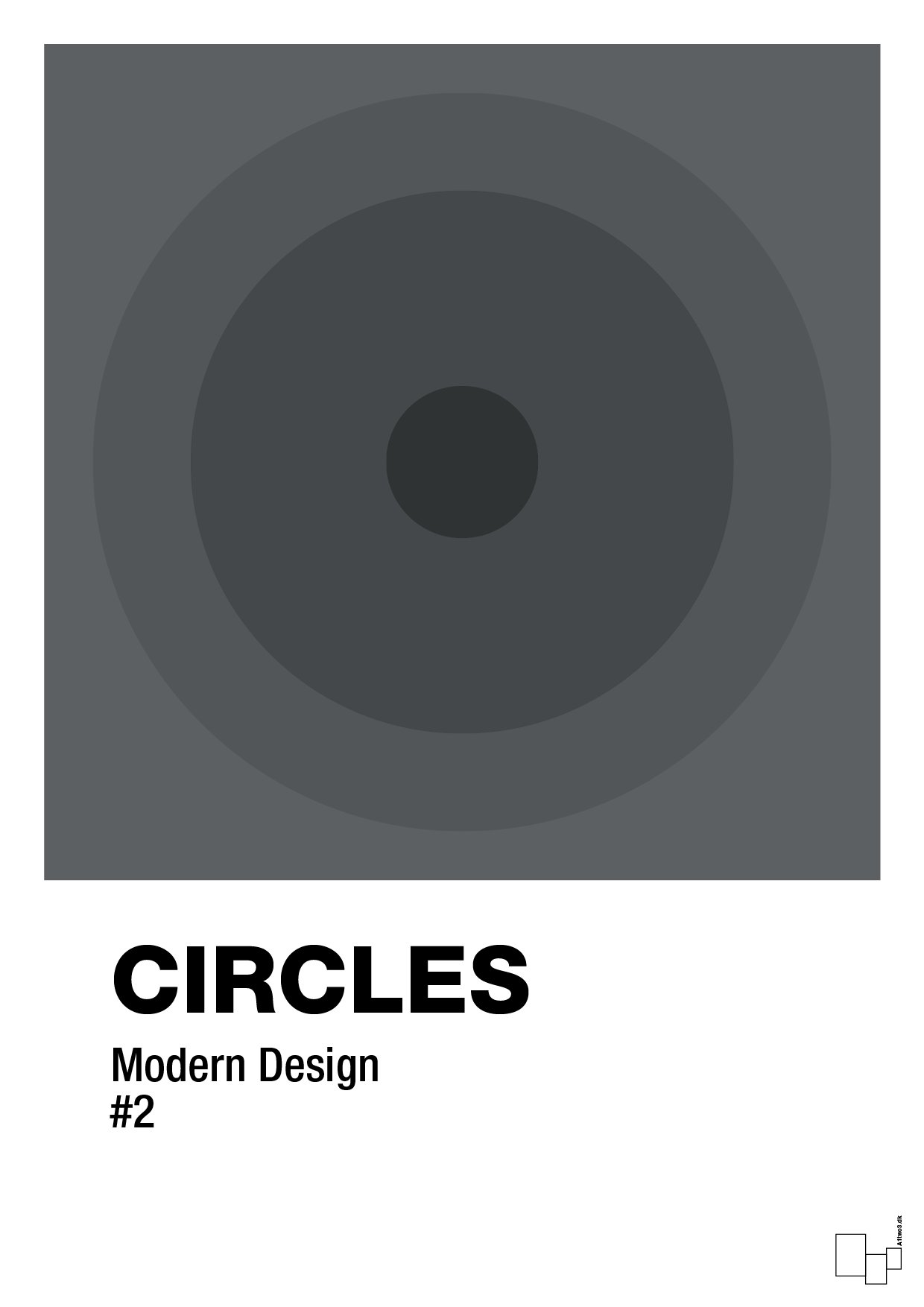 circles #2 - Plakat med Grafik i Graphic Charcoal