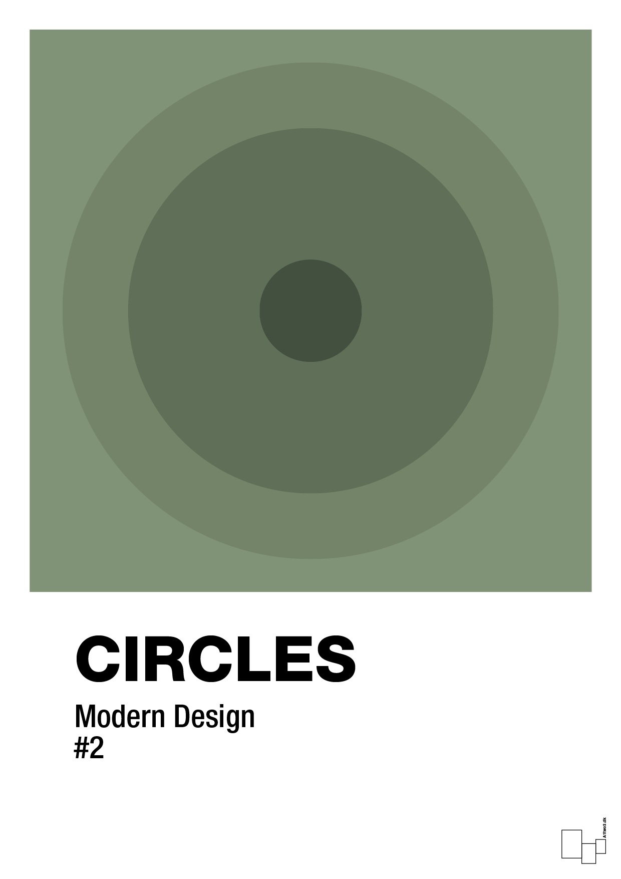 circles #2 - Plakat med Grafik i Jade