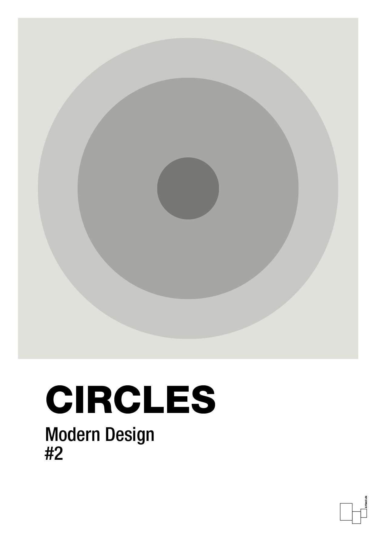 circles #2 - Plakat med Grafik i Painters White