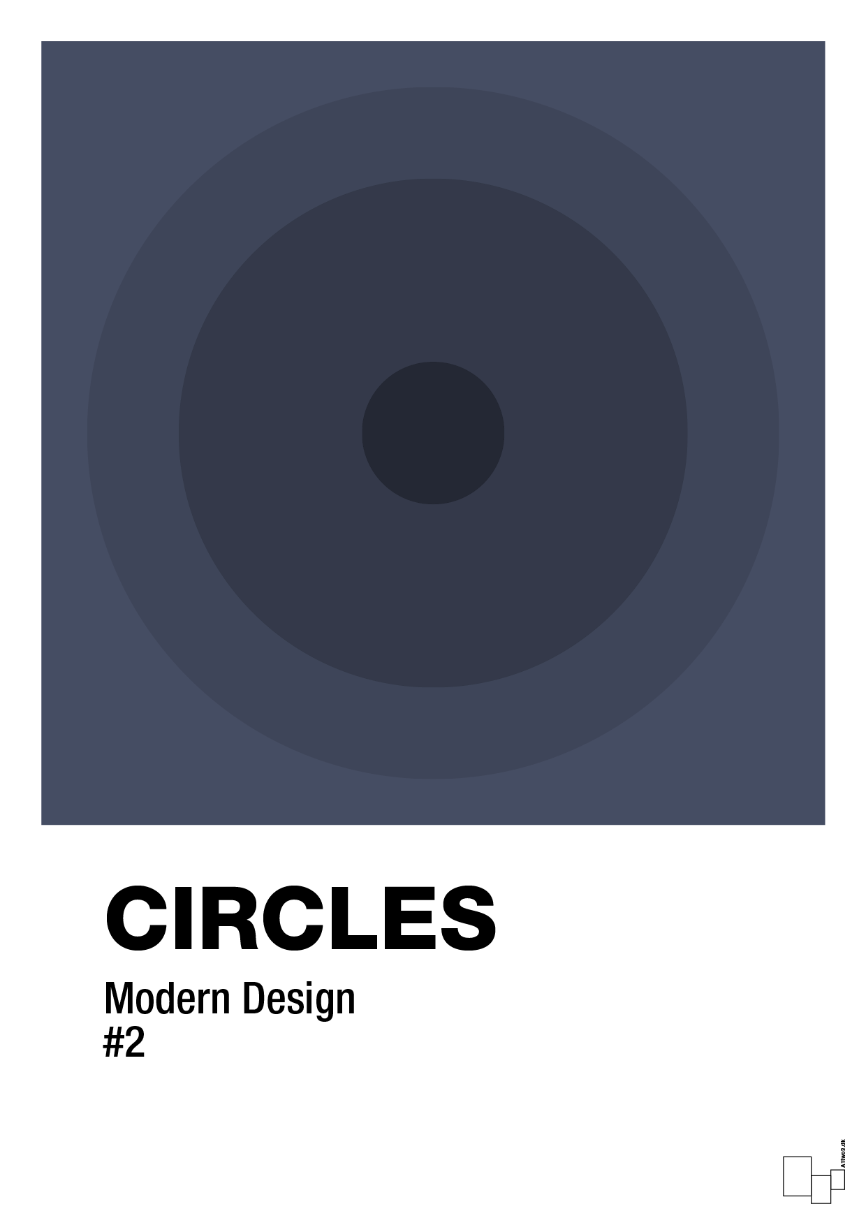 circles #2 - Plakat med Grafik i Petrol