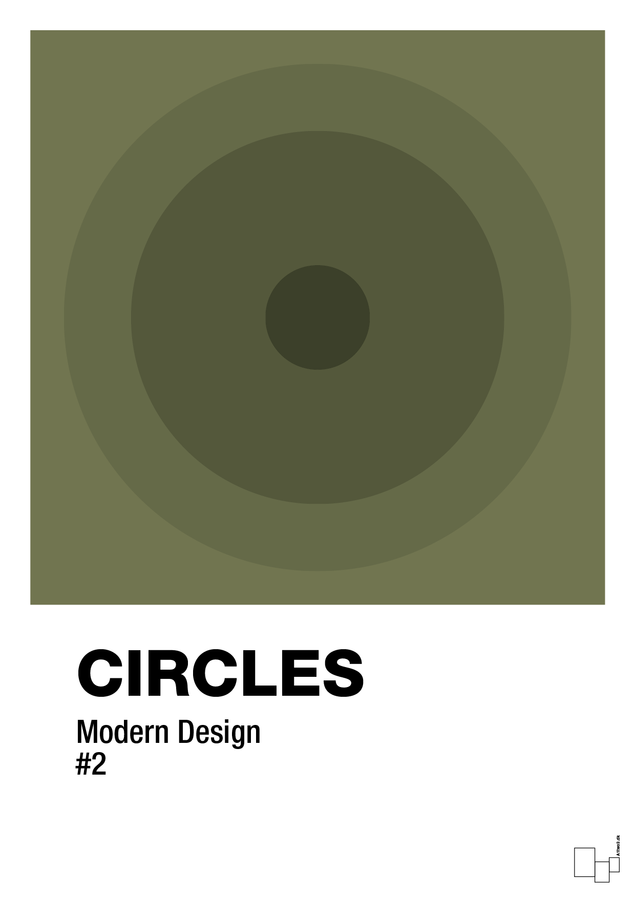 circles #2 - Plakat med Grafik i Secret Meadow