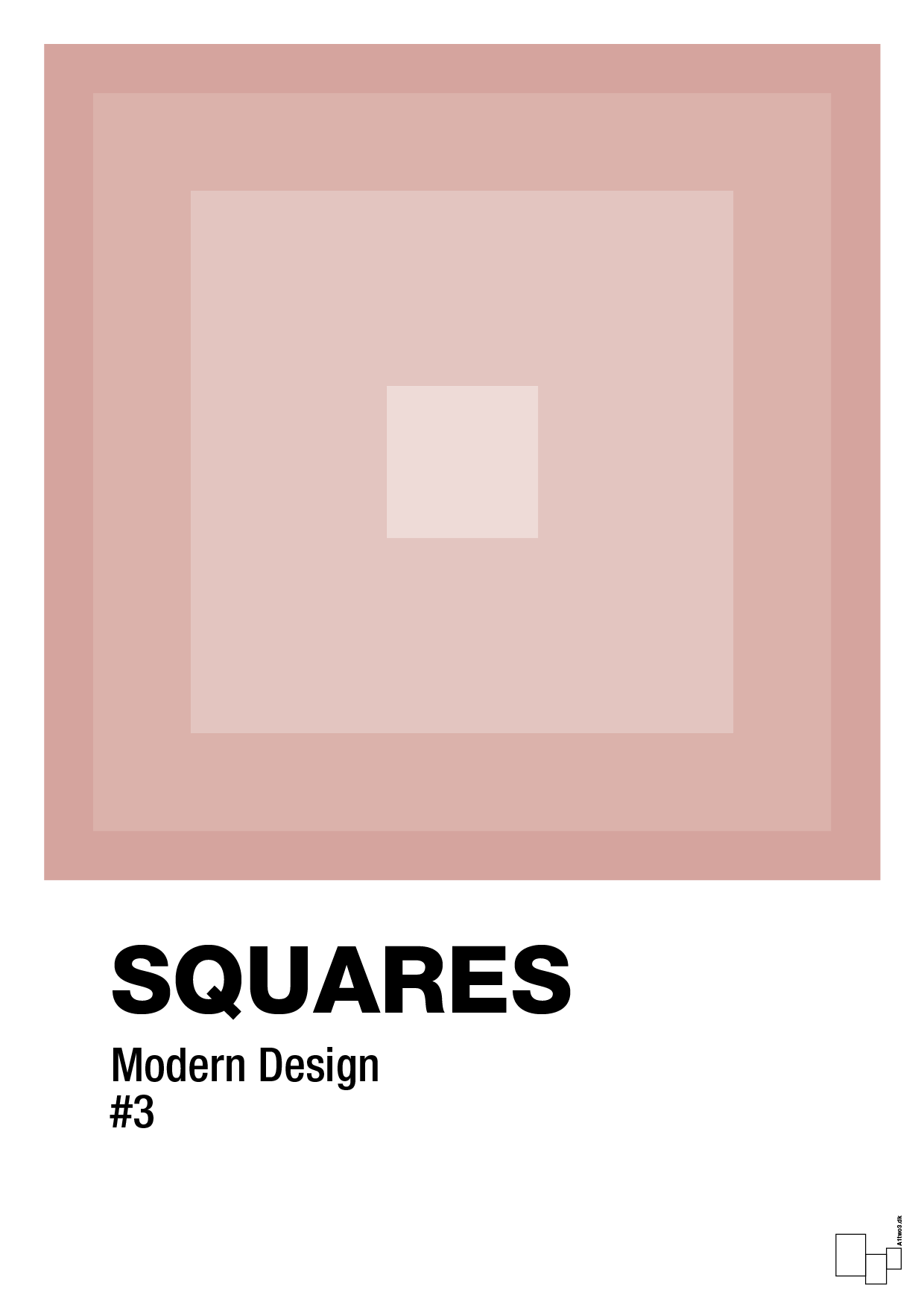 squares #3 - Plakat med Grafik i Bubble Shell