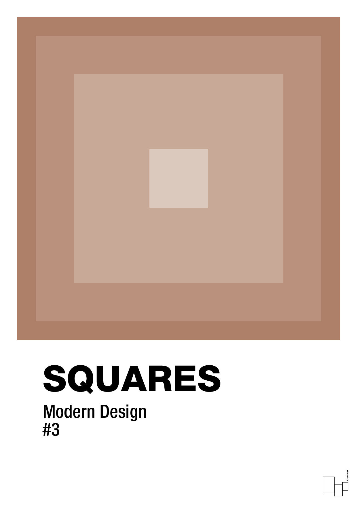 squares #3 - Plakat med Grafik i Cider Spice