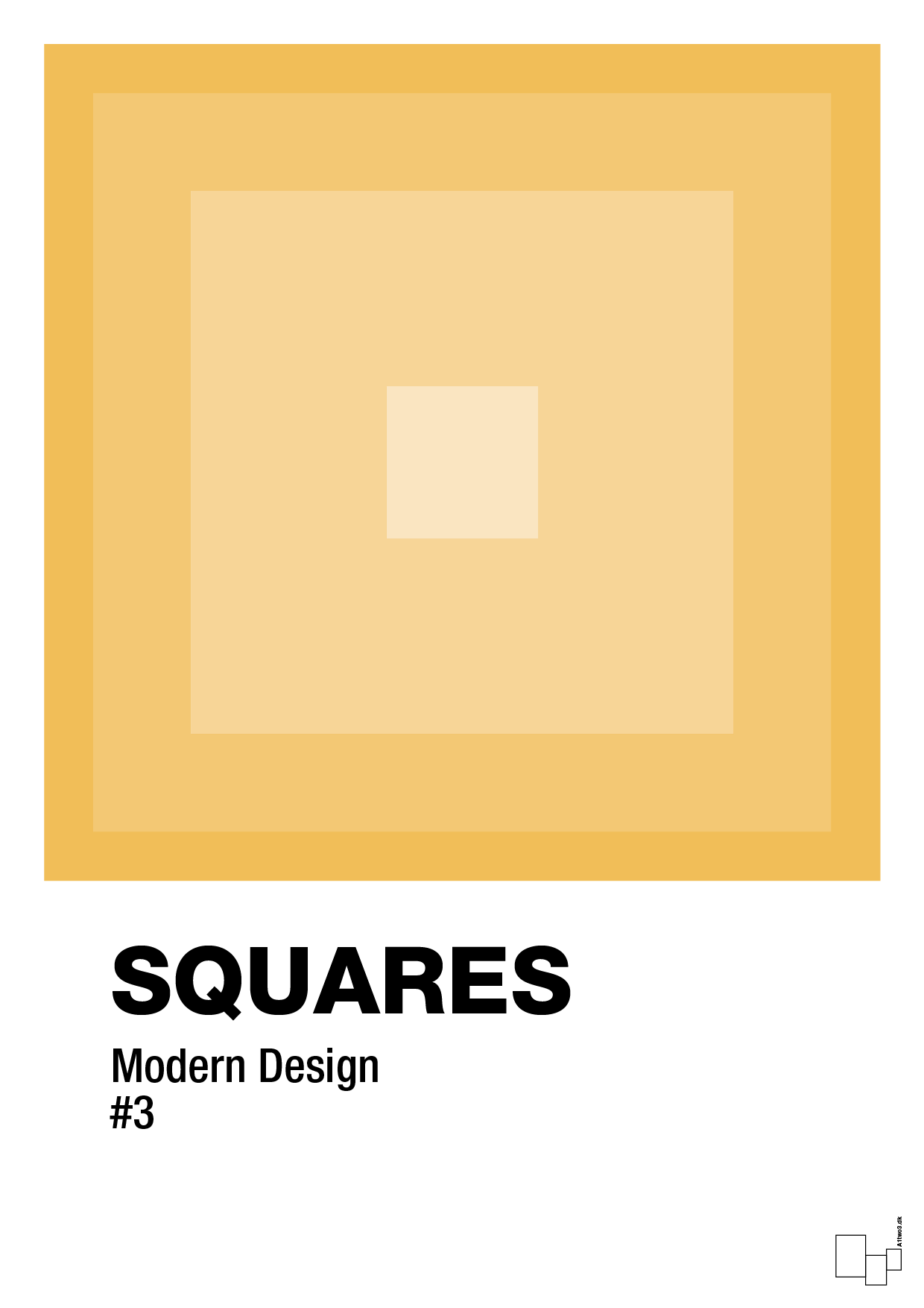 squares #3 - Plakat med Grafik i Honeycomb