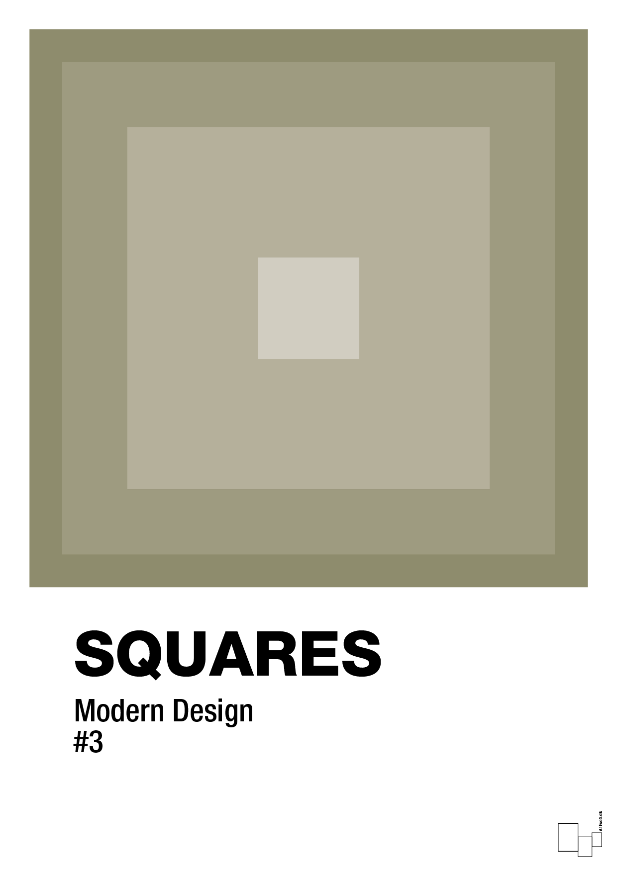 squares #3 - Plakat med Grafik i Misty Forrest