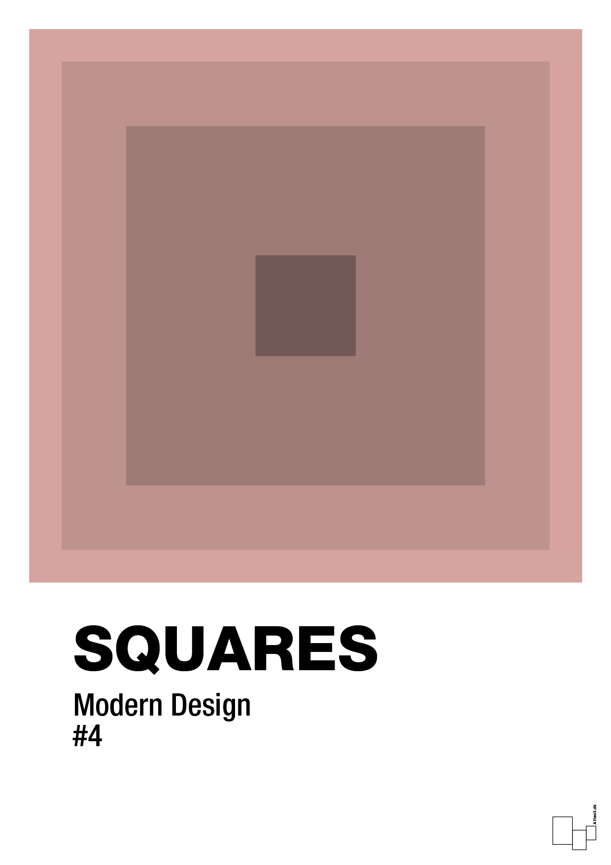 squares #4 - Plakat med Grafik i Bubble Shell