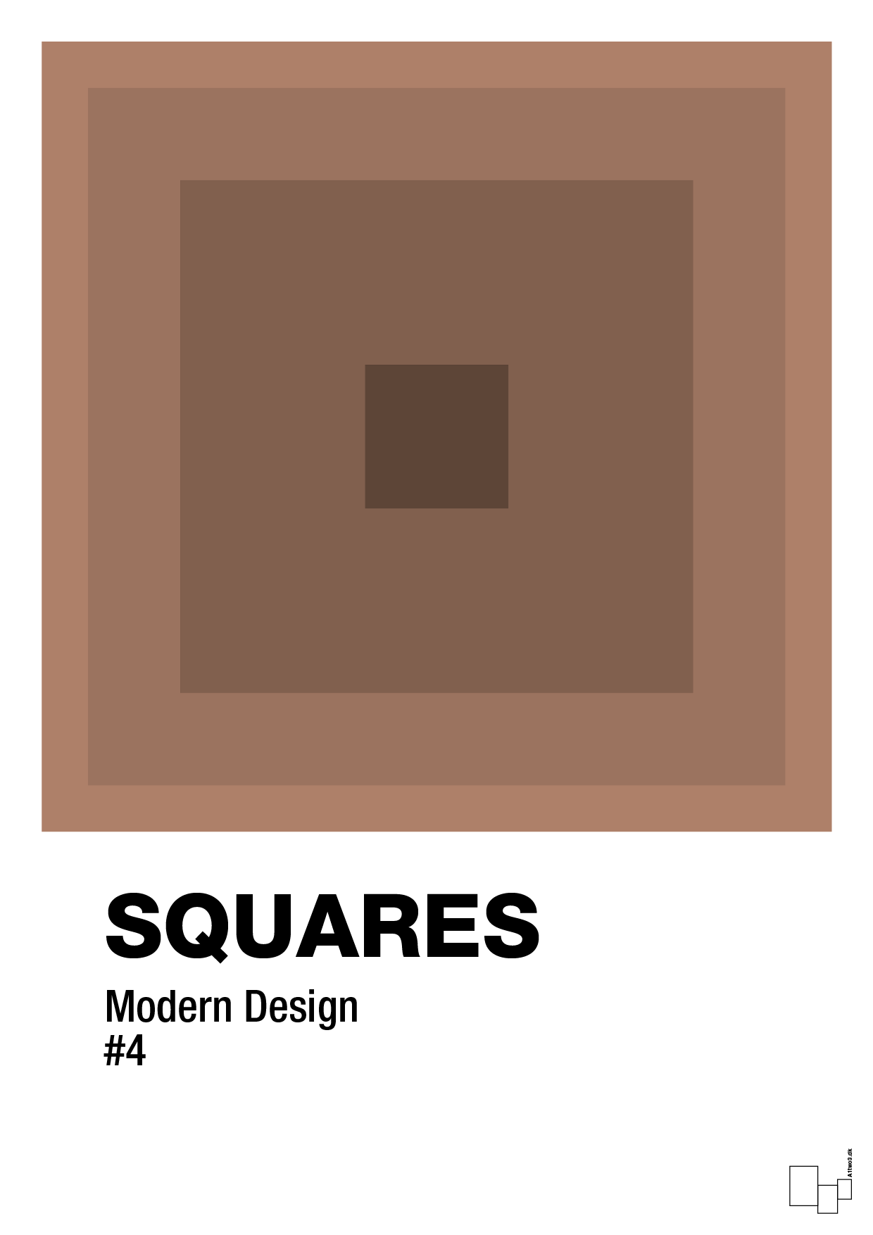 squares #4 - Plakat med Grafik i Cider Spice