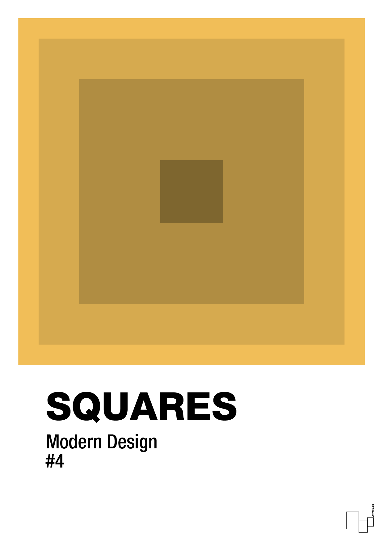squares #4 - Plakat med Grafik i Honeycomb
