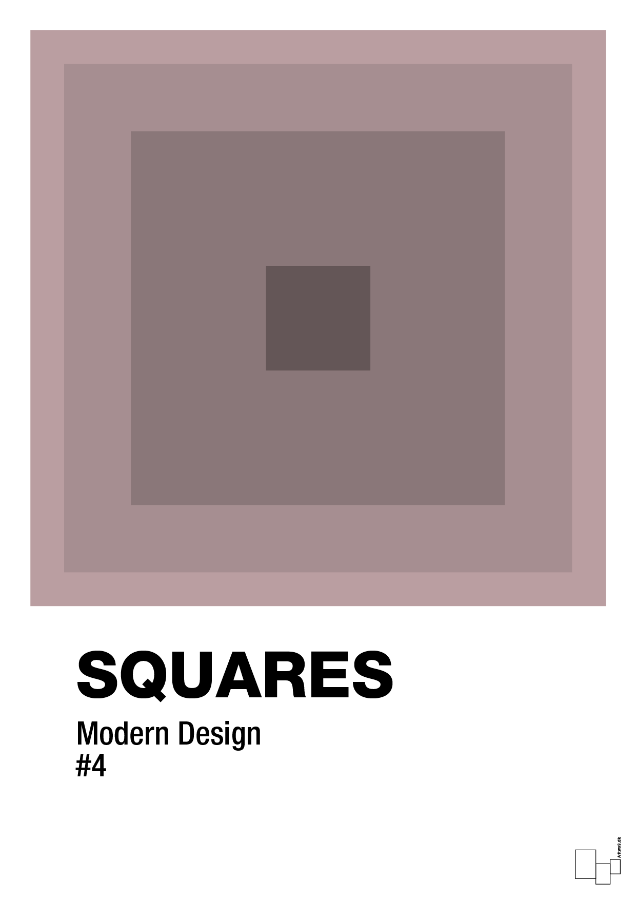 squares #4 - Plakat med Grafik i Light Rose