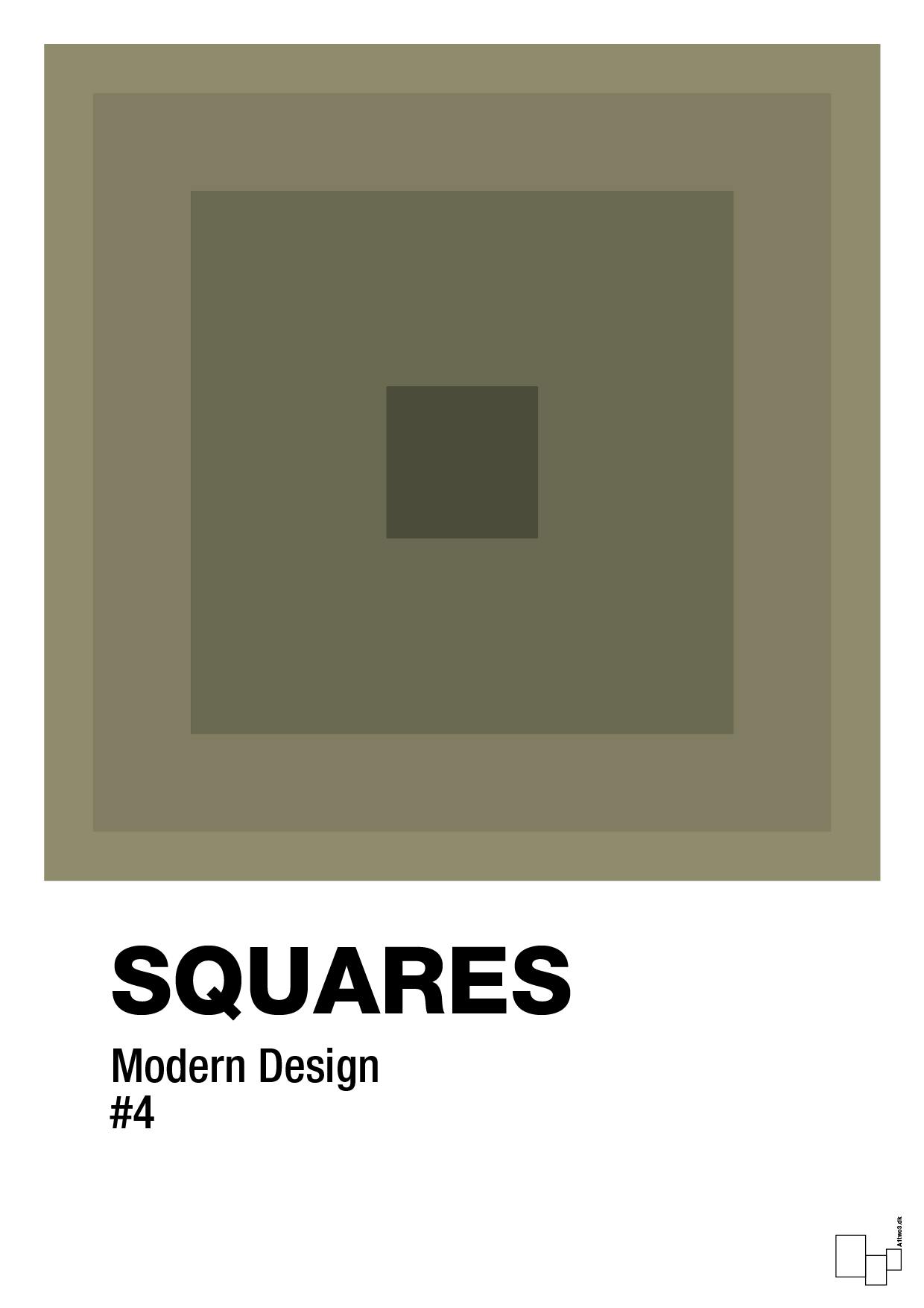 squares #4 - Plakat med Grafik i Misty Forrest