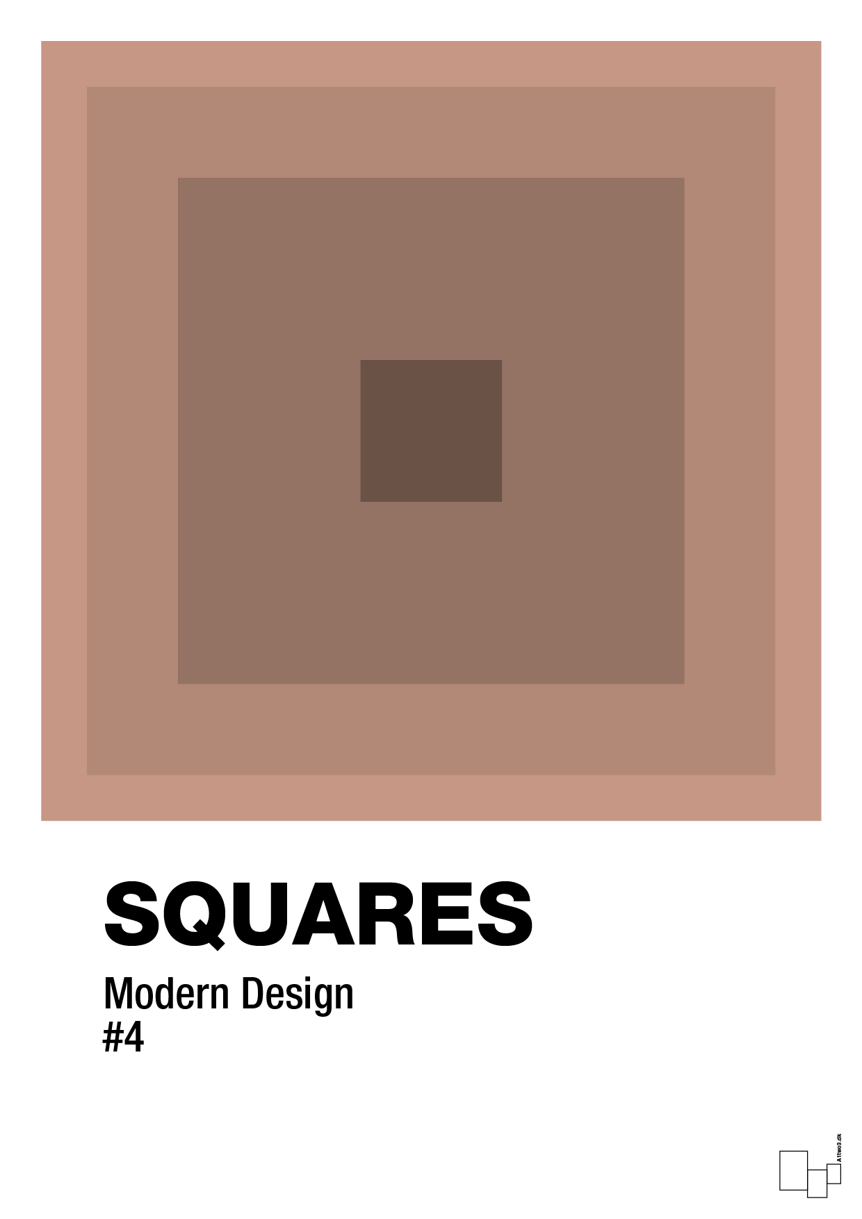 squares #4 - Plakat med Grafik i Powder