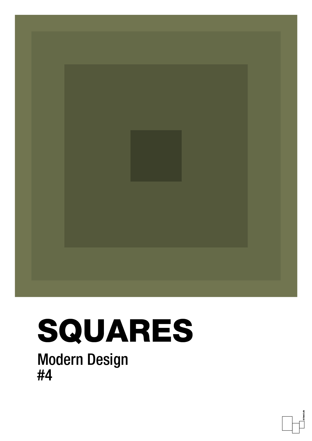 squares #4 - Plakat med Grafik i Secret Meadow