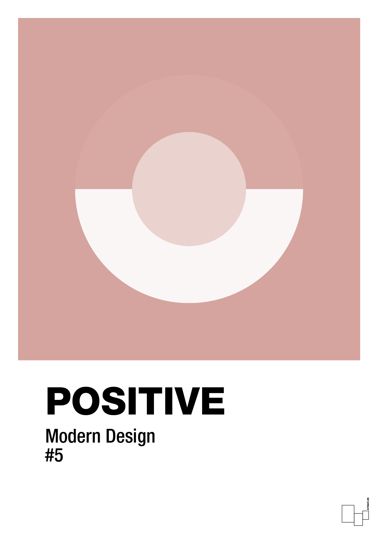 positive #5 - Plakat med Grafik i Bubble Shell