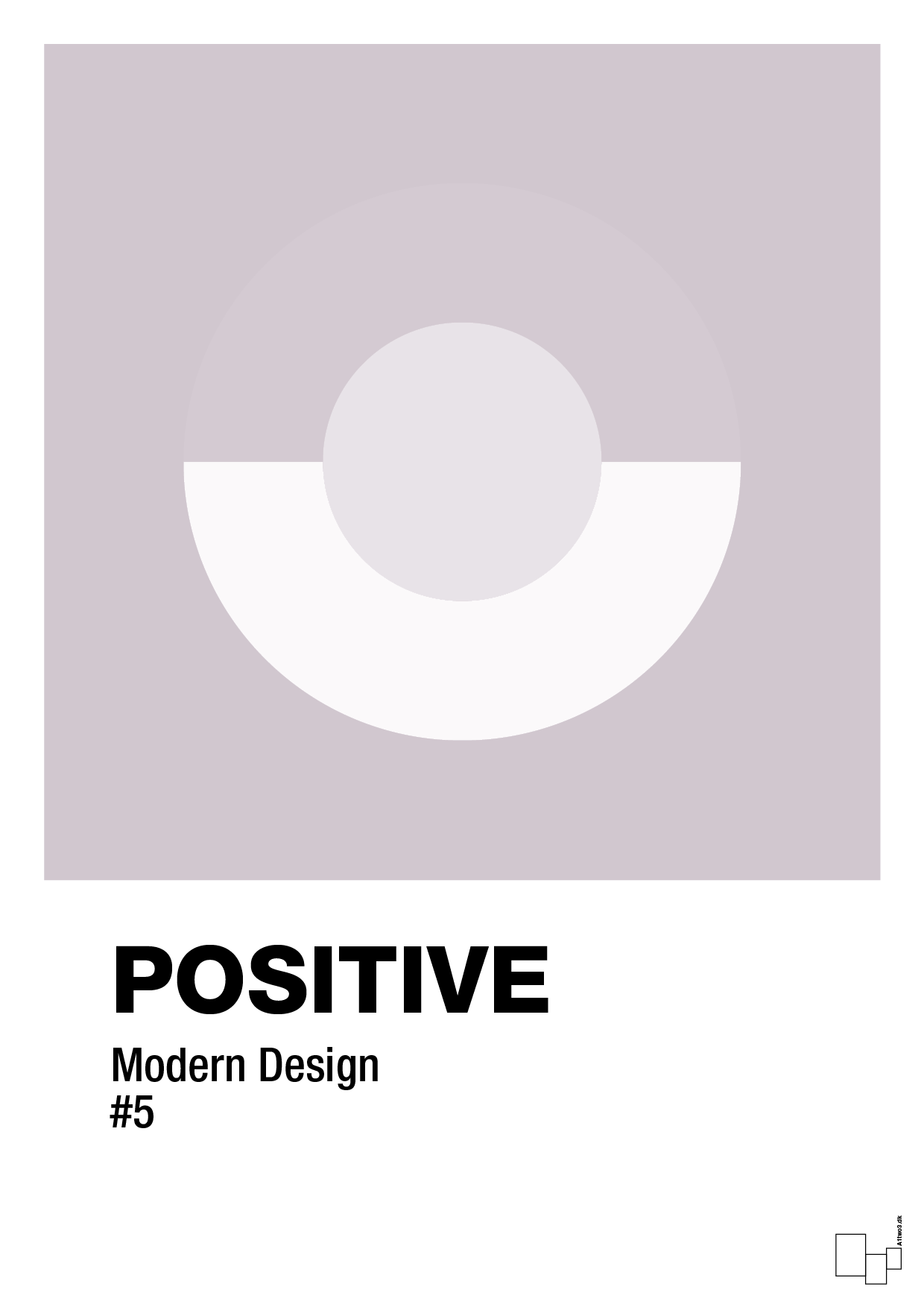 positive #5 - Plakat med Grafik i Dusty Lilac