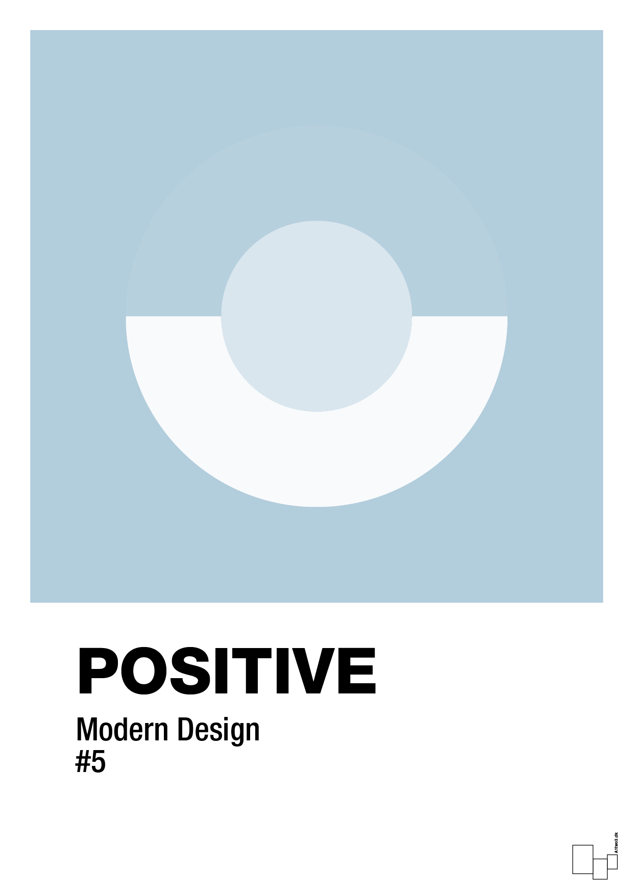 positive #5 - Plakat med Grafik i Heavenly Blue