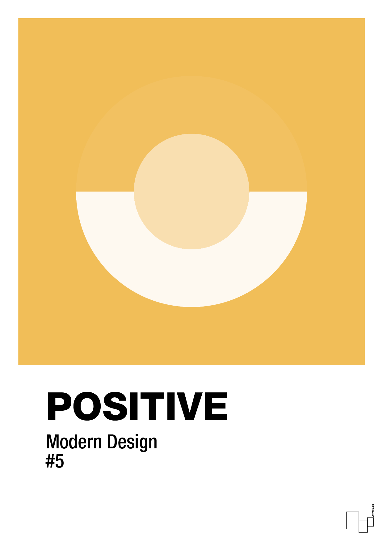 positive #5 - Plakat med Grafik i Honeycomb