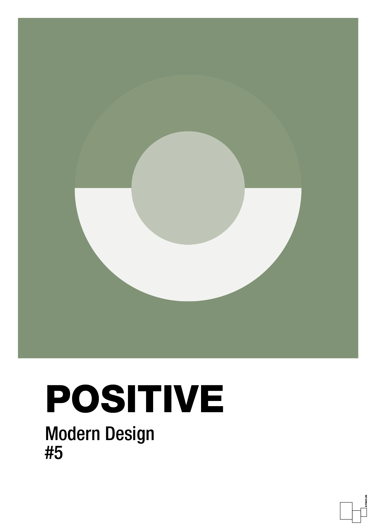 positive #5 - Plakat med Grafik i Jade