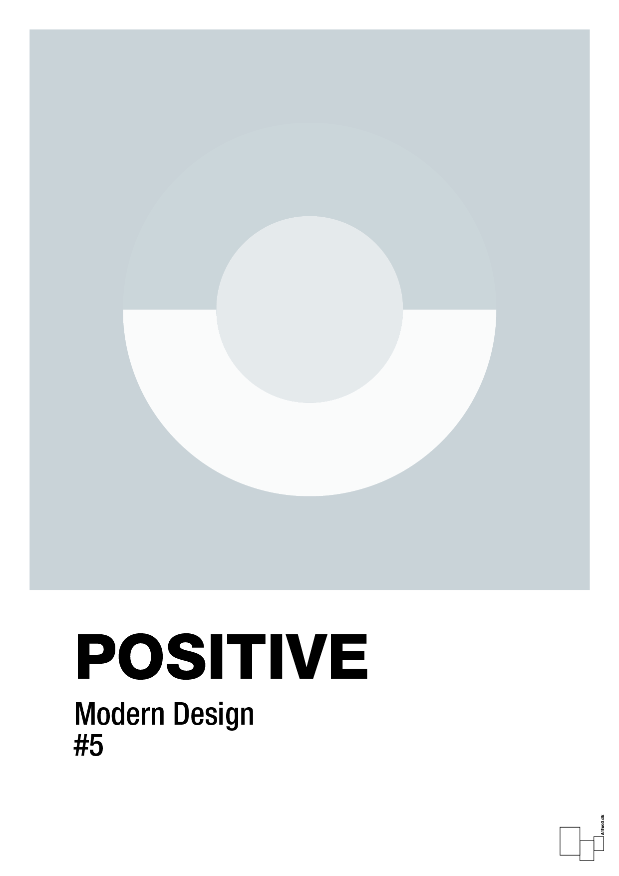 positive #5 - Plakat med Grafik i Light Drizzle