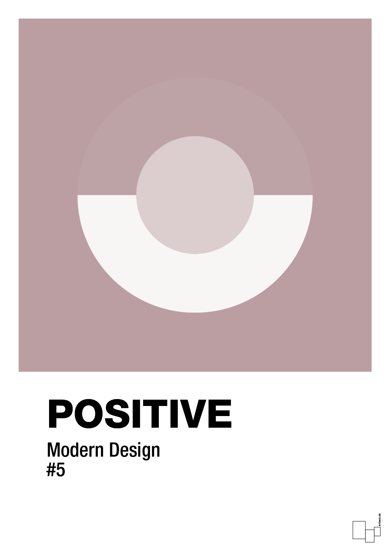 positive #5 - Plakat med Grafik i Light Rose