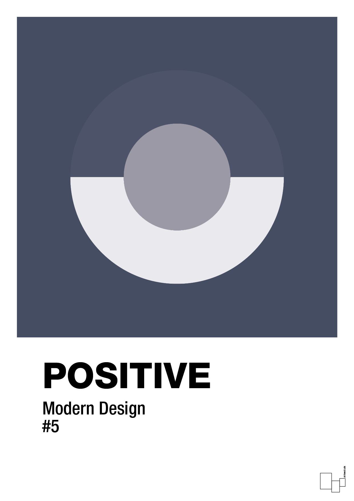 positive #5 - Plakat med Grafik i Petrol