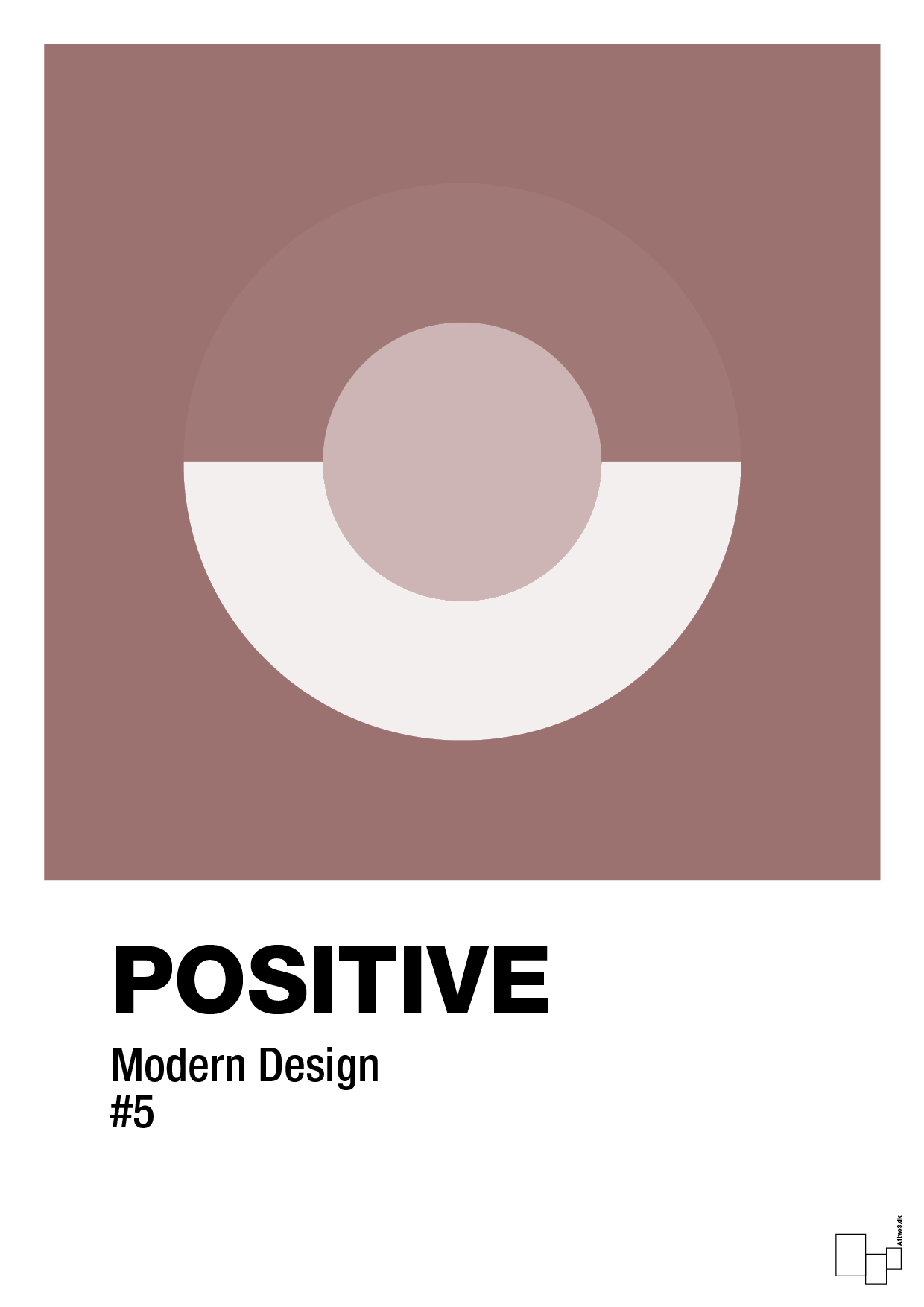 positive #5 - Plakat med Grafik i Plum