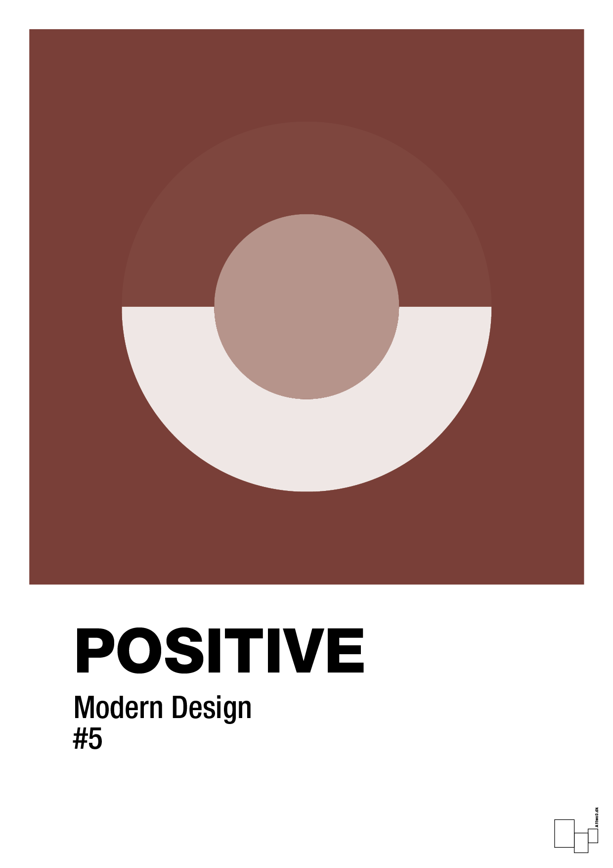 positive #5 - Plakat med Grafik i Red Pepper