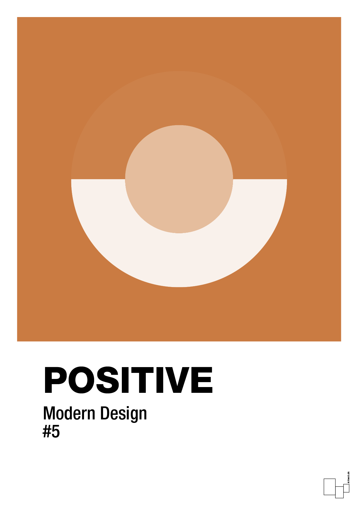 positive #5 - Plakat med Grafik i Rumba Orange