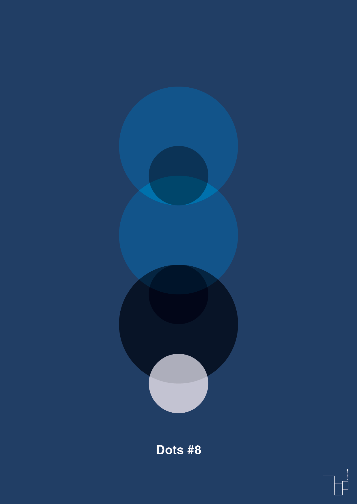 dots #8 - Plakat med Grafik i Lapis Blue