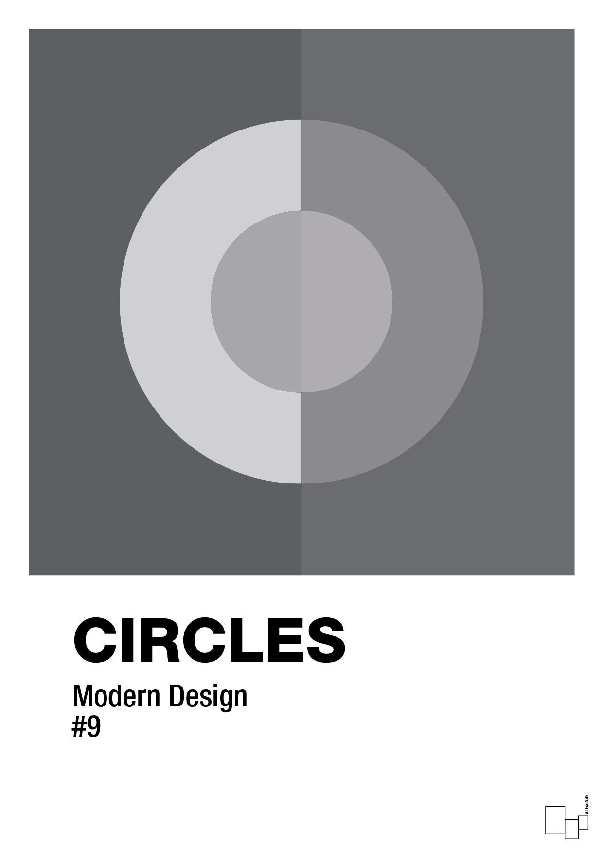 circles #9 - Plakat med Grafik i Graphic Charcoal