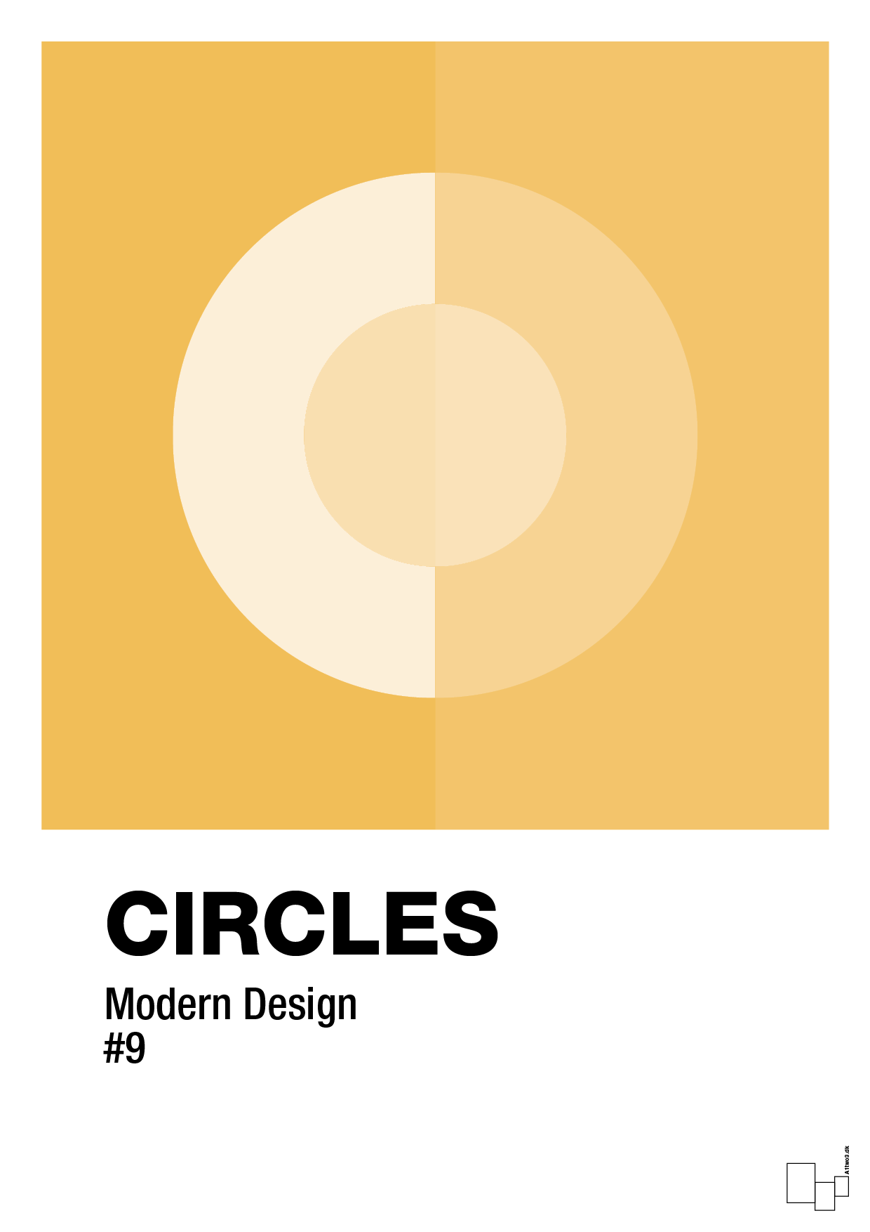 circles #9 - Plakat med Grafik i Honeycomb
