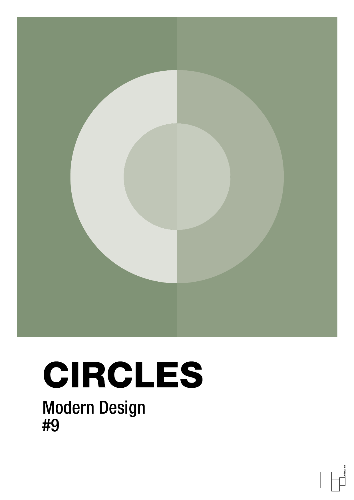 circles #9 - Plakat med Grafik i Jade