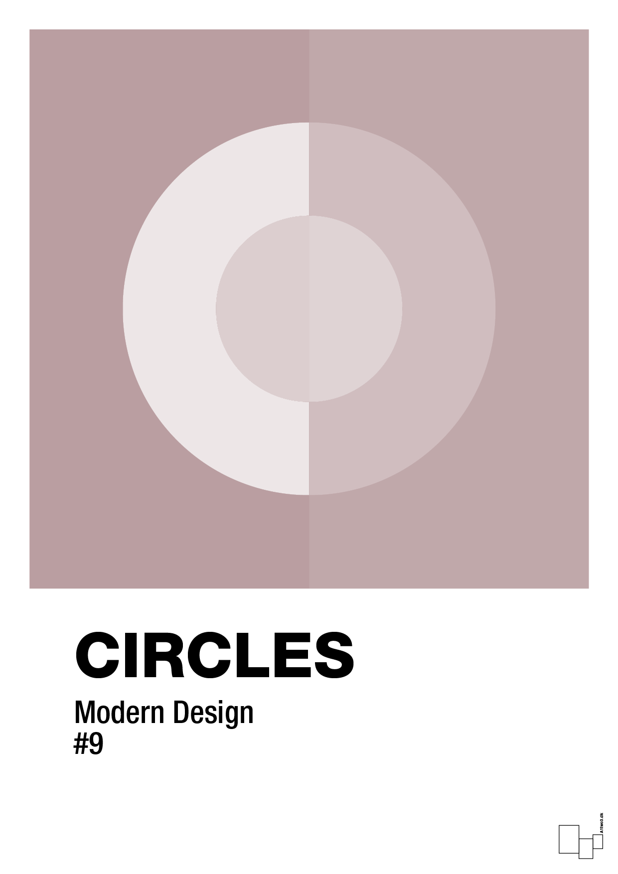 circles #9 - Plakat med Grafik i Light Rose
