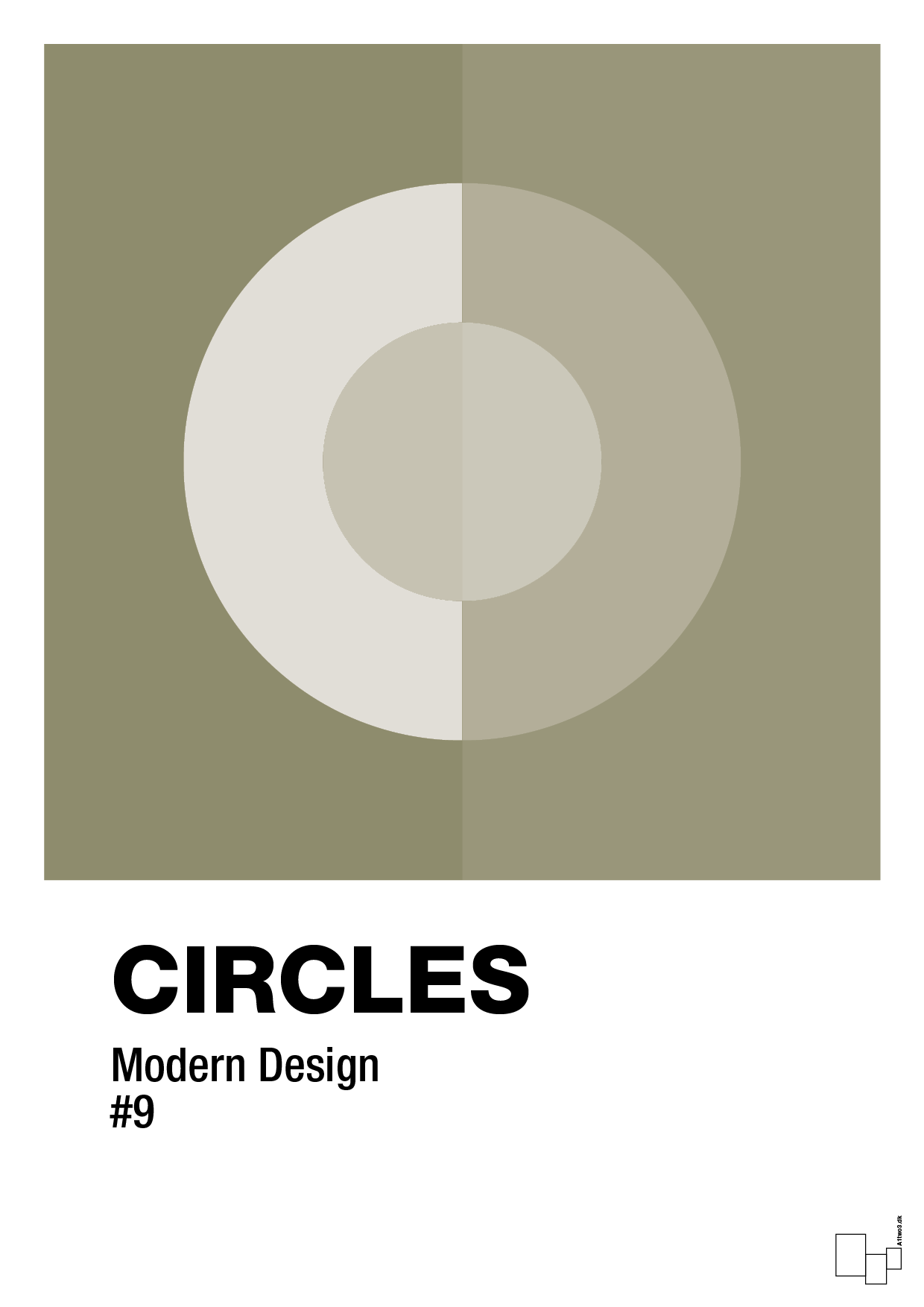 circles #9 - Plakat med Grafik i Misty Forrest