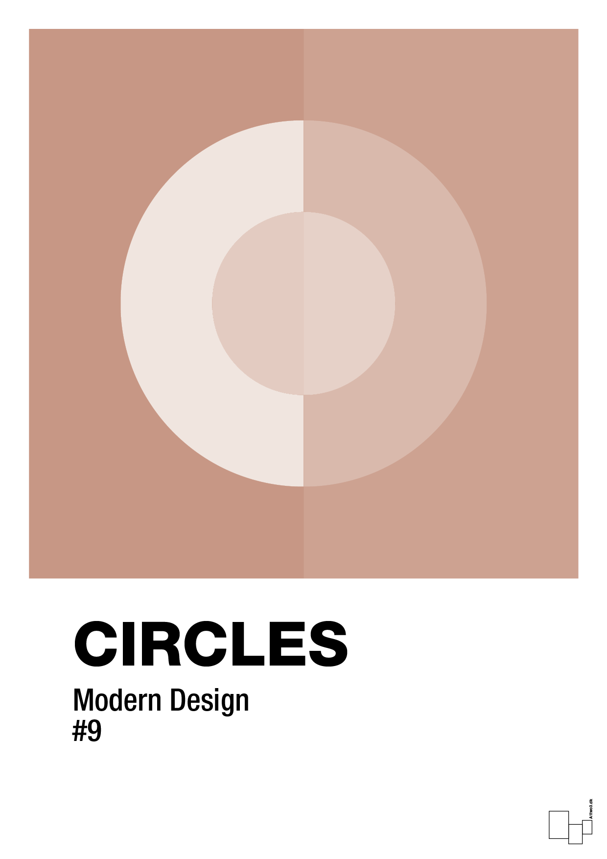 circles #9 - Plakat med Grafik i Powder