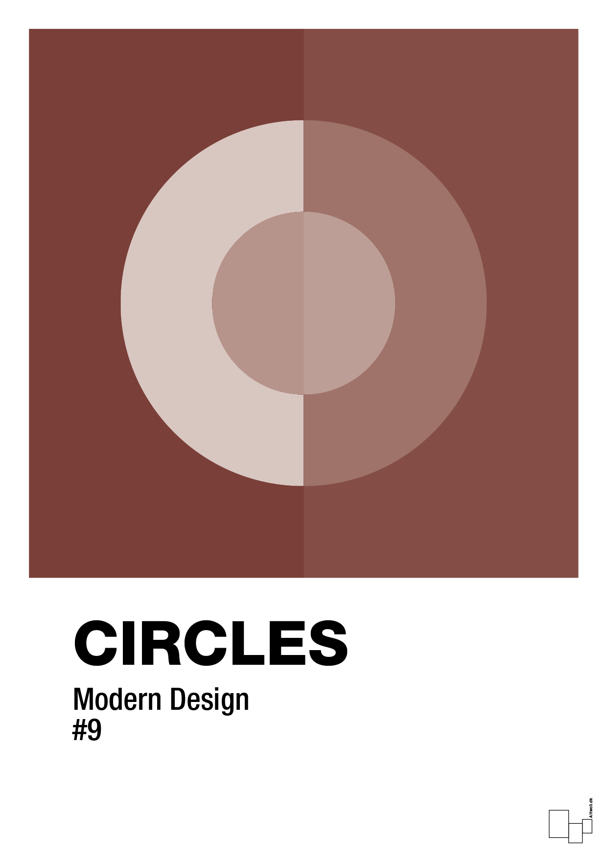 circles #9 - Plakat med Grafik i Red Pepper