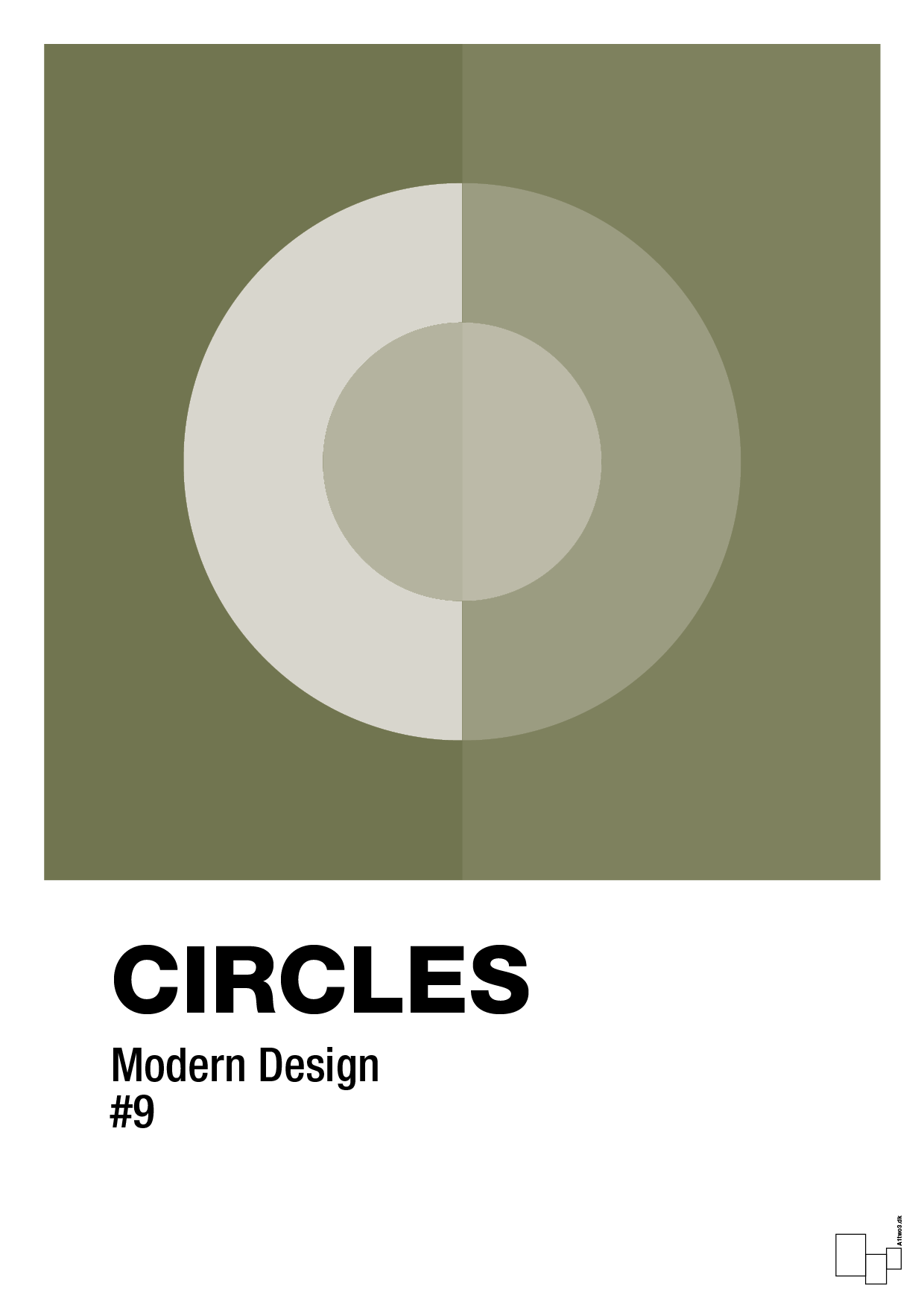 circles #9 - Plakat med Grafik i Secret Meadow