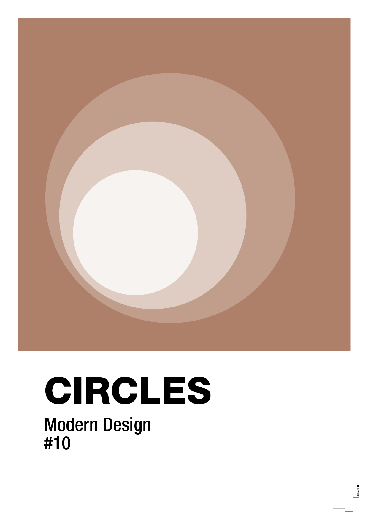 circles #10 - Plakat med Grafik i Cider Spice