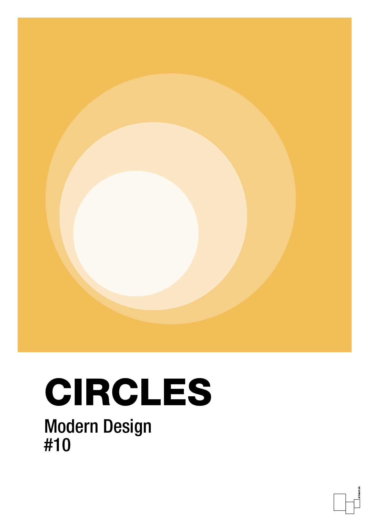 circles #10 - Plakat med Grafik i Honeycomb