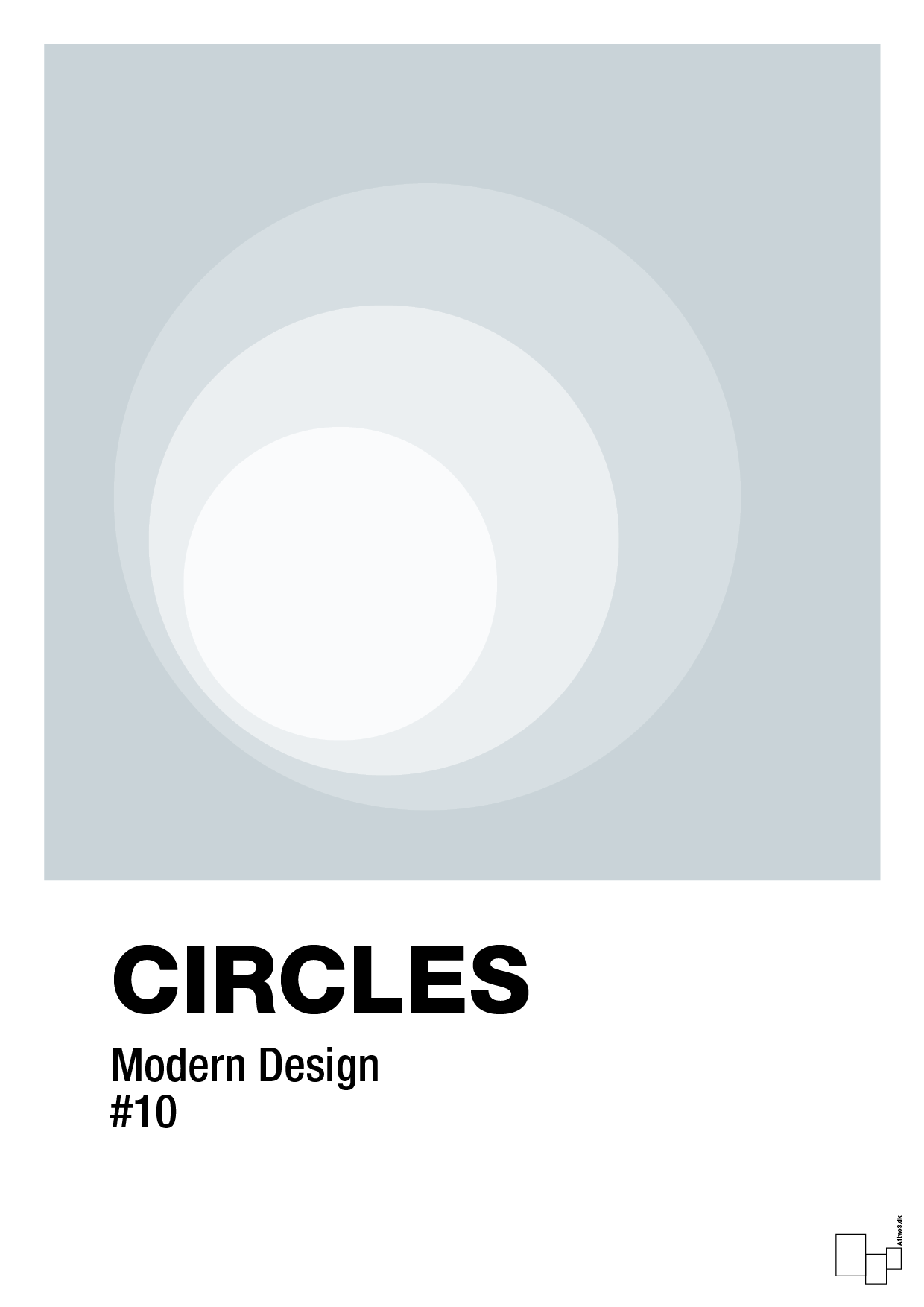 circles #10 - Plakat med Grafik i Light Drizzle