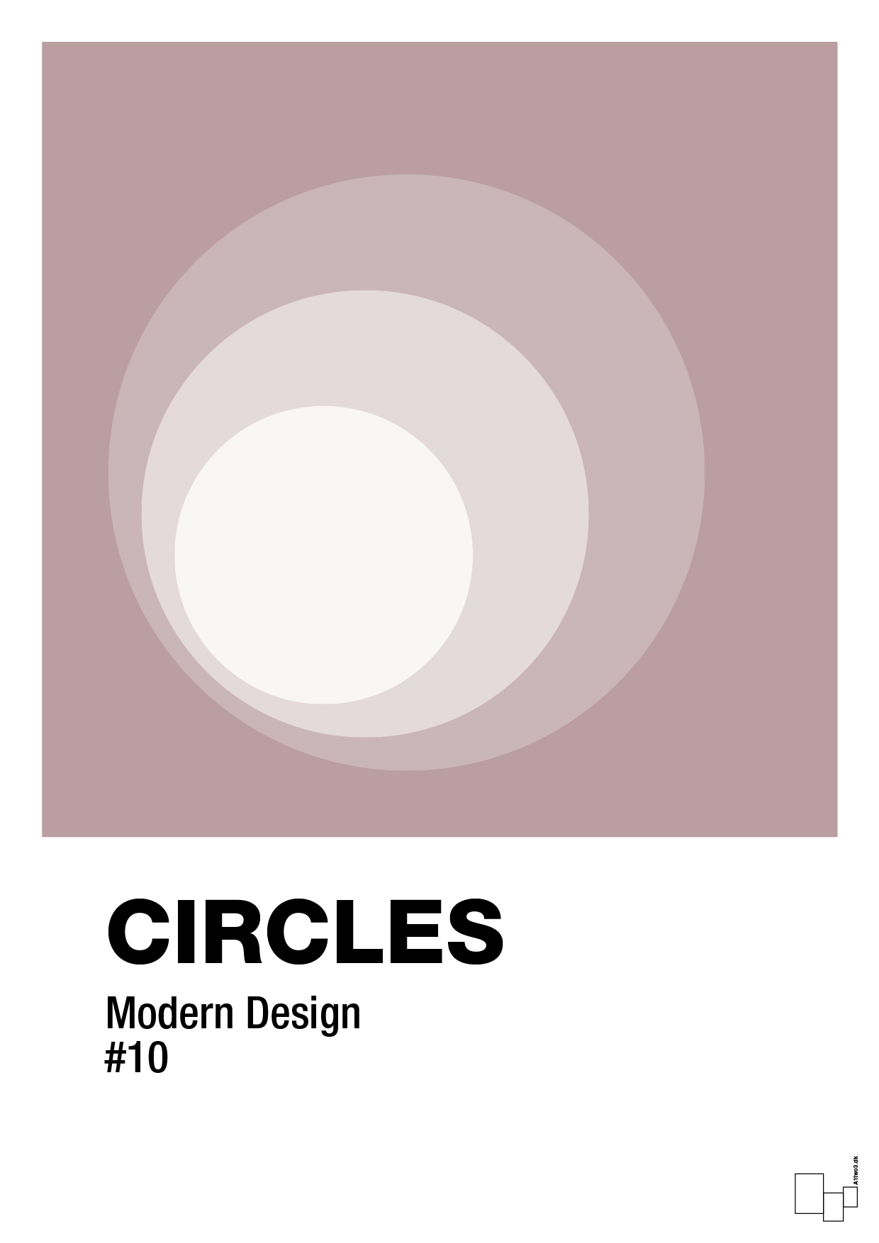 circles #10 - Plakat med Grafik i Light Rose
