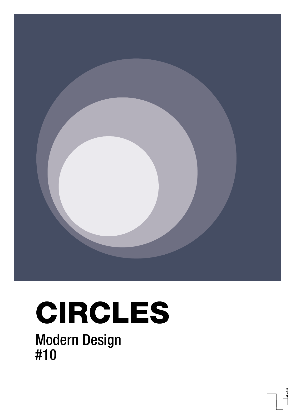 circles #10 - Plakat med Grafik i Petrol