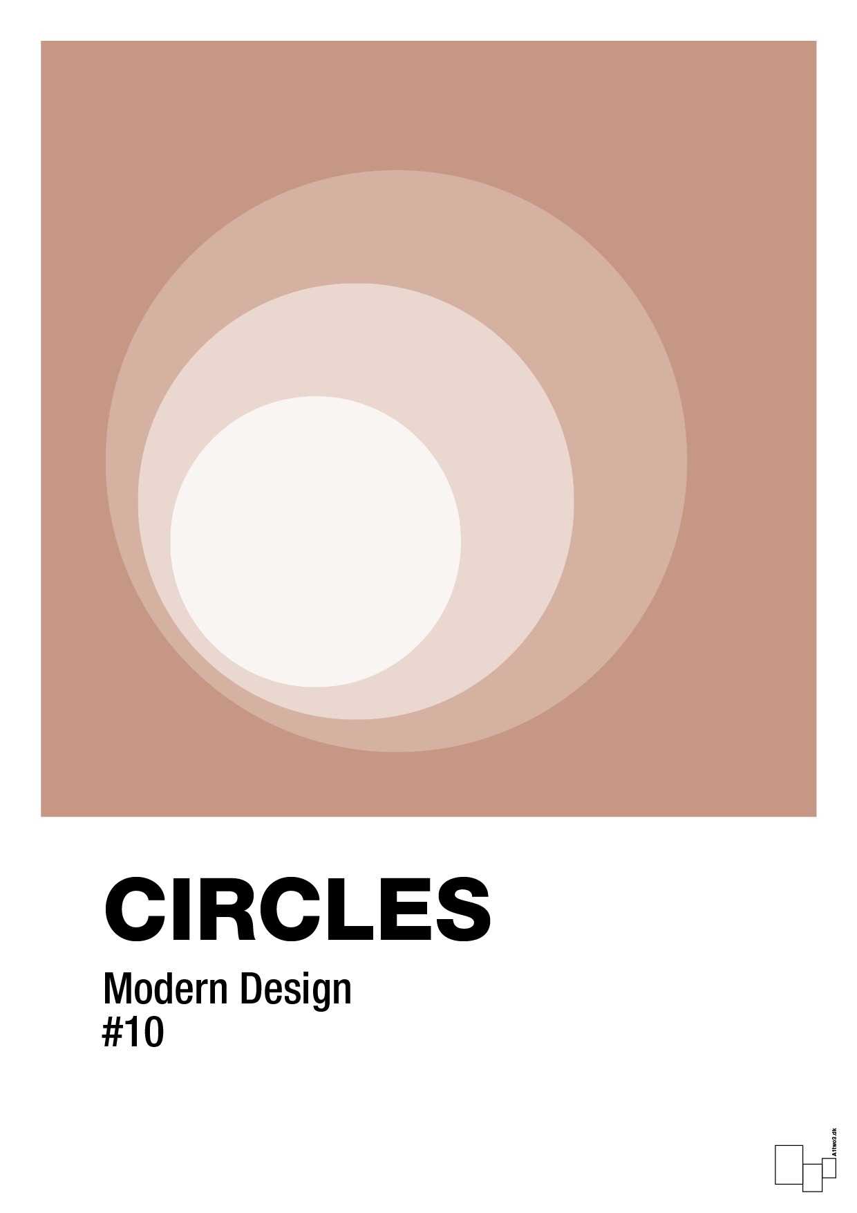 circles #10 - Plakat med Grafik i Powder