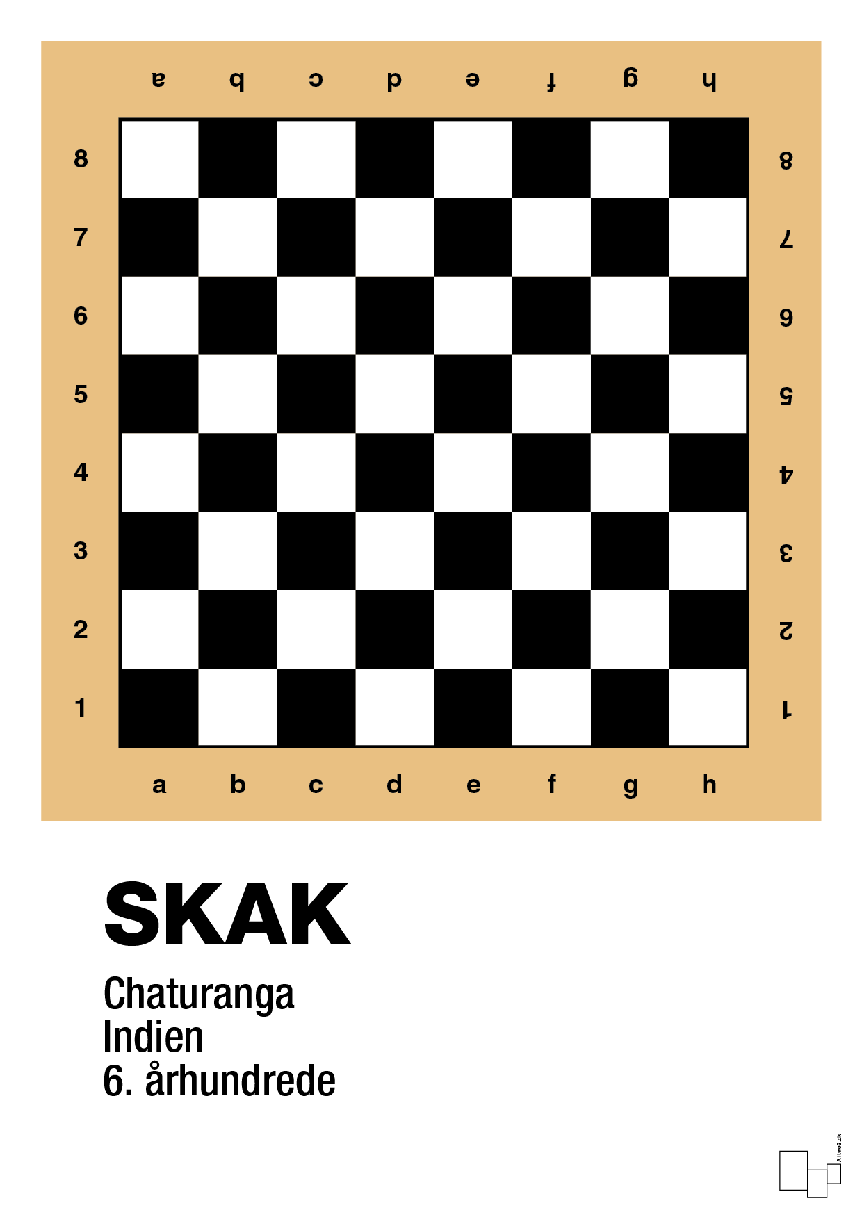 plakat: skak spilleplade