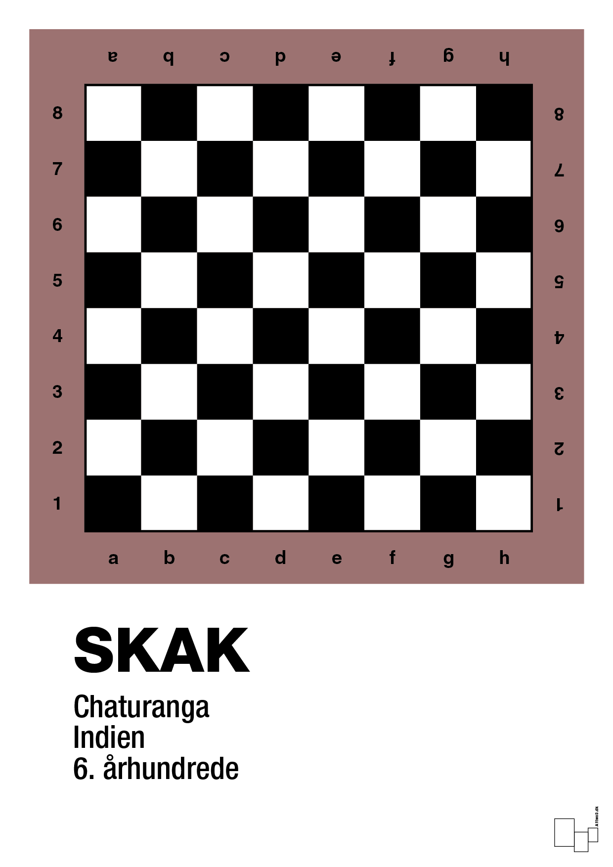plakat: skak spilleplade
