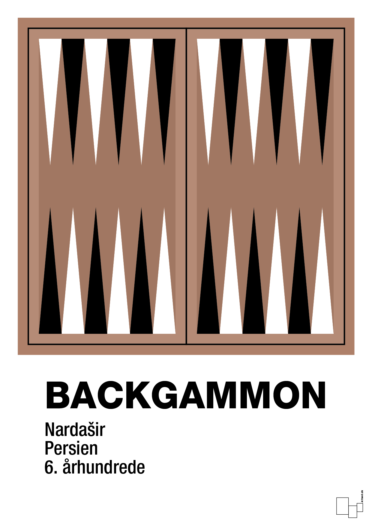 plakat: backgammon spilleplade