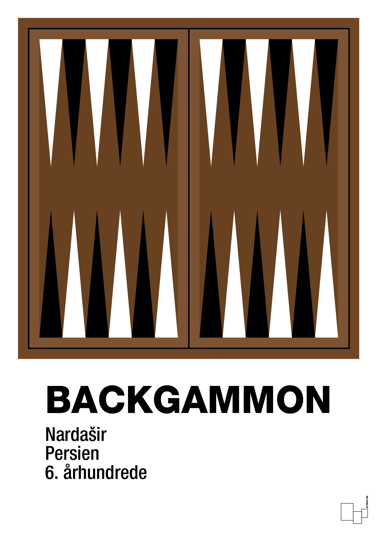 plakat: backgammon spilleplade
