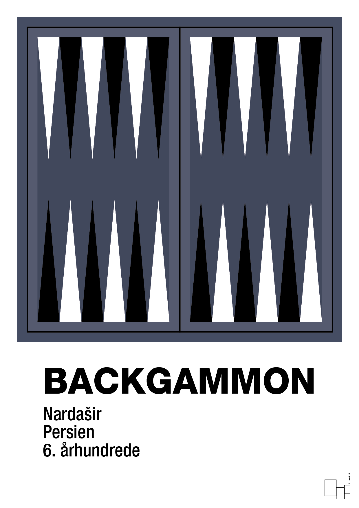 plakat: backgammon spilleplade