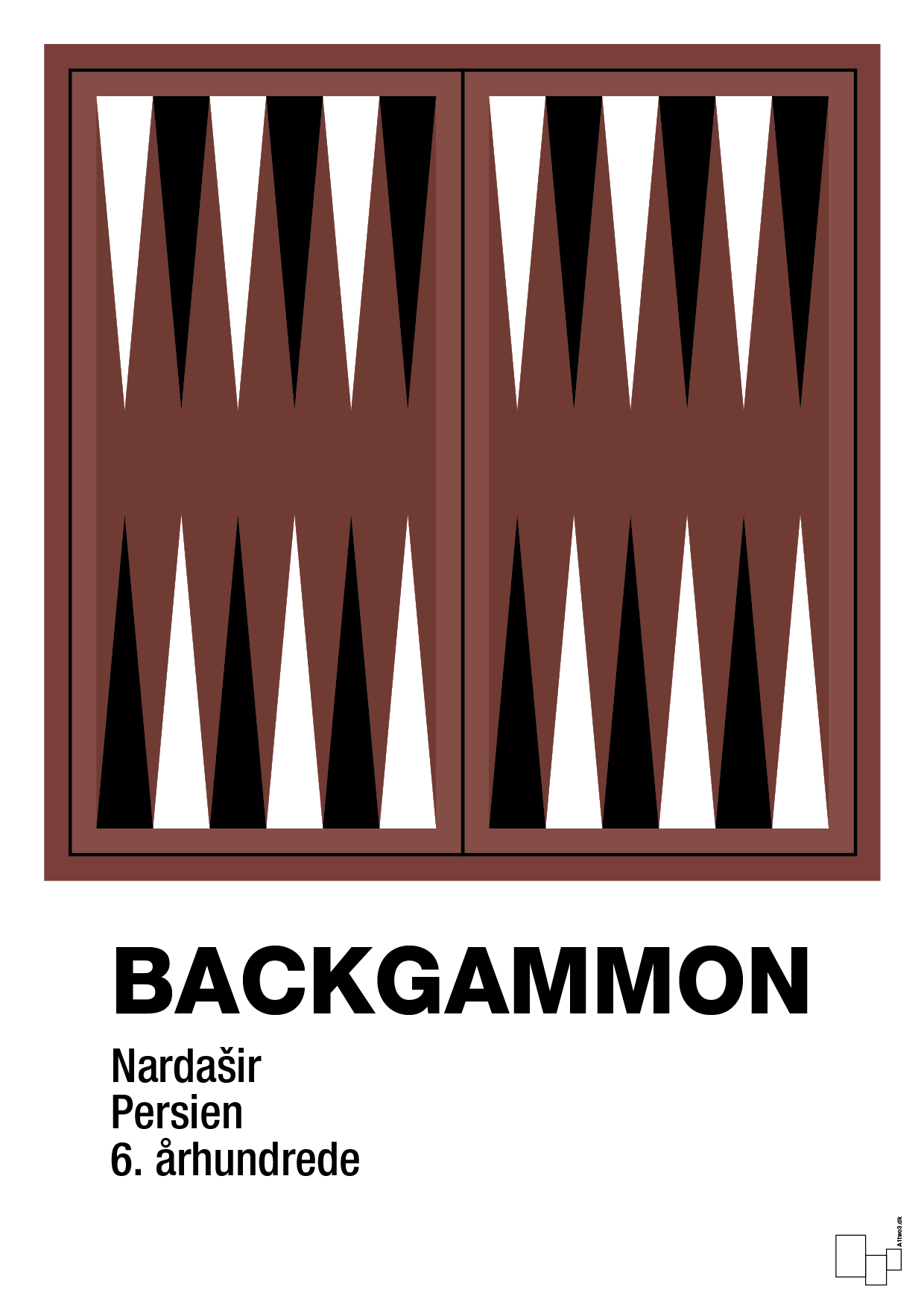 plakat: backgammon spilleplade