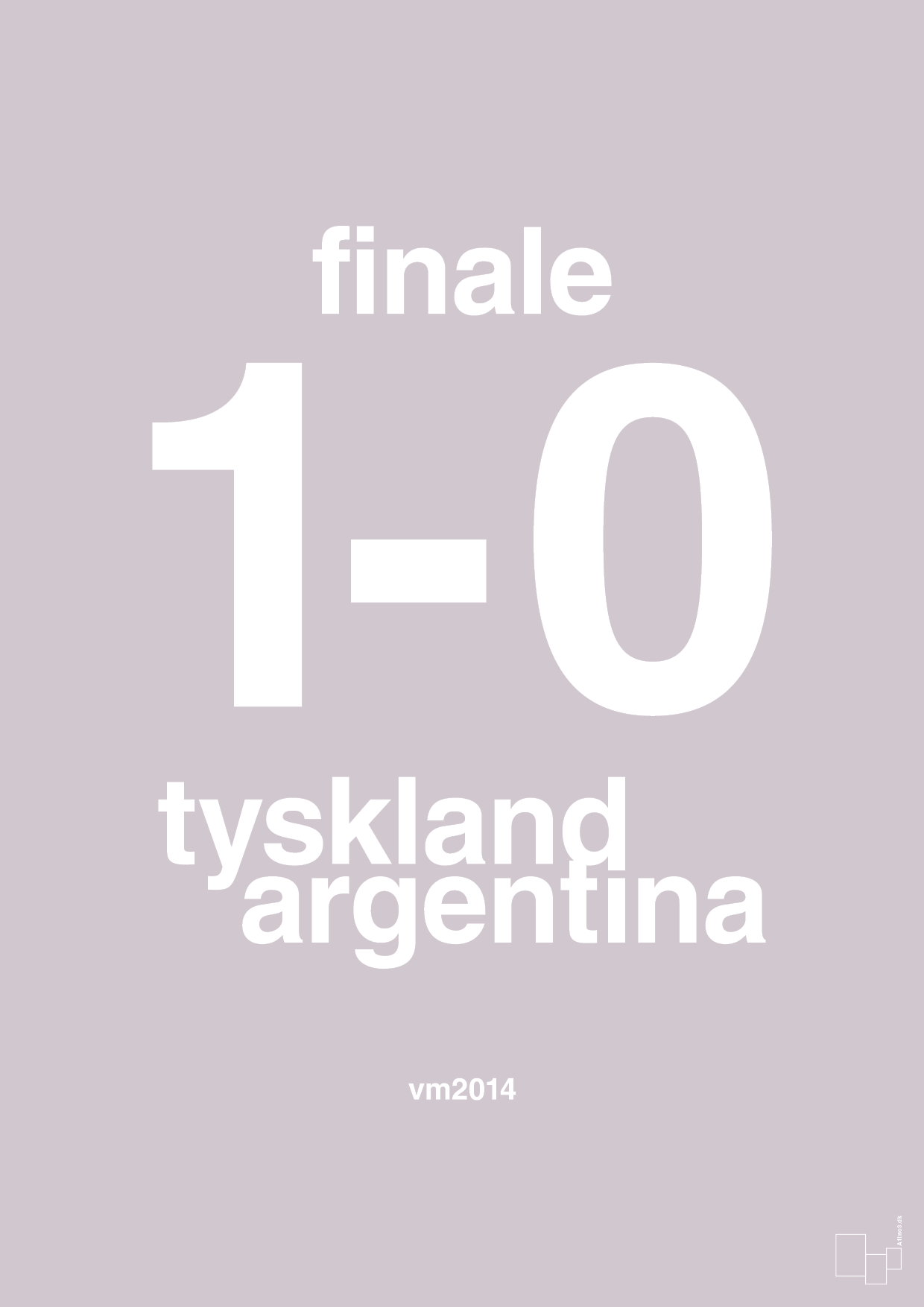 resultat for fodbold vm finalen i 2014 - Plakat med Sport & Fritid i Dusty Lilac