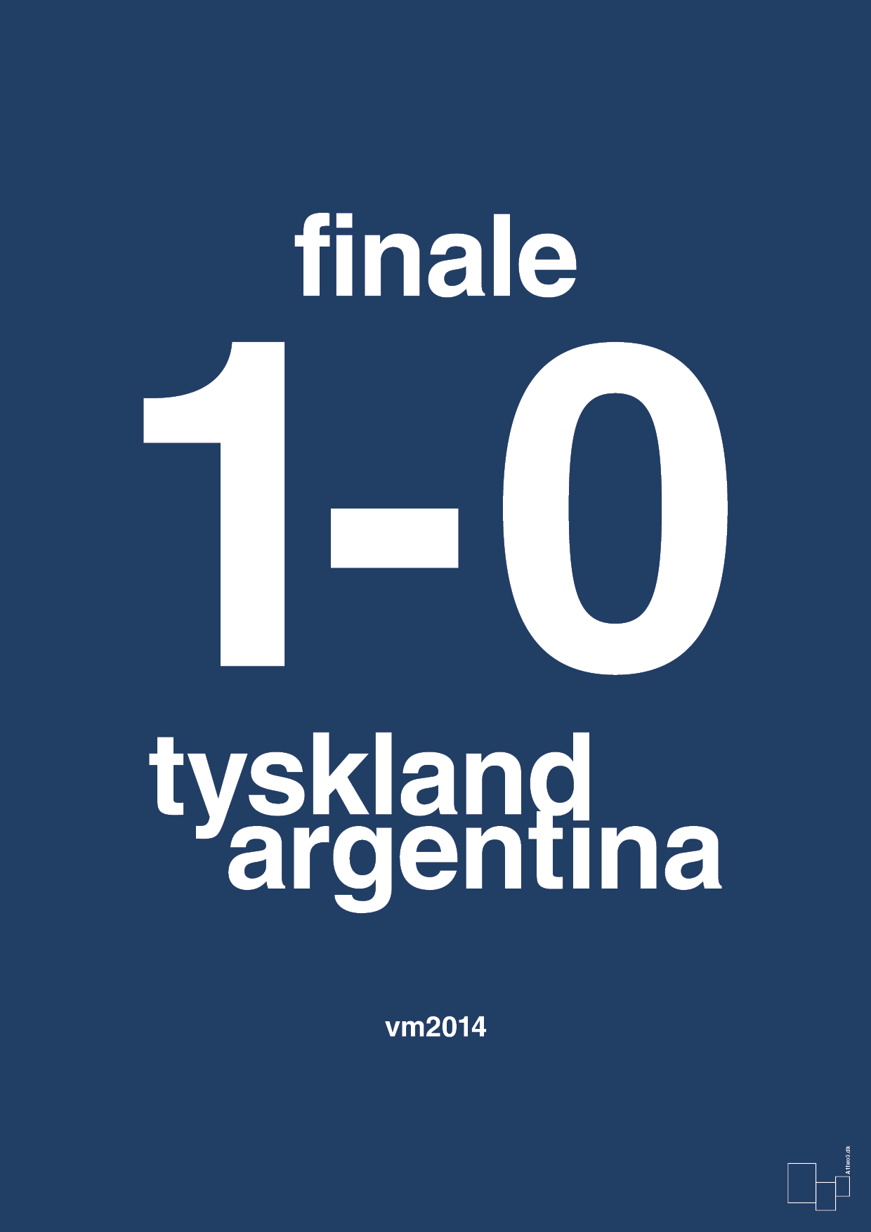 resultat for fodbold vm finalen i 2014 - Plakat med Sport & Fritid i Lapis Blue